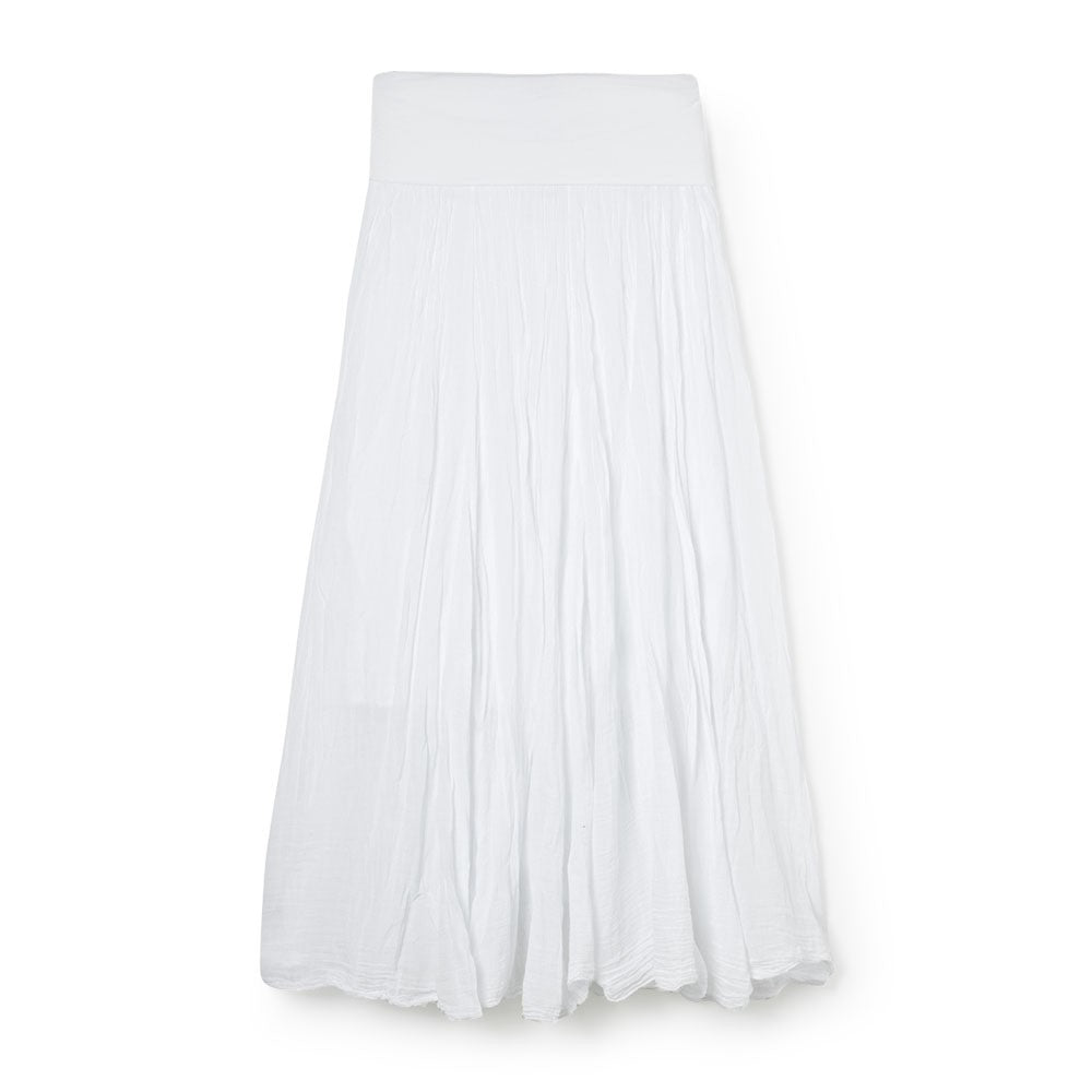 Falda larga blanca