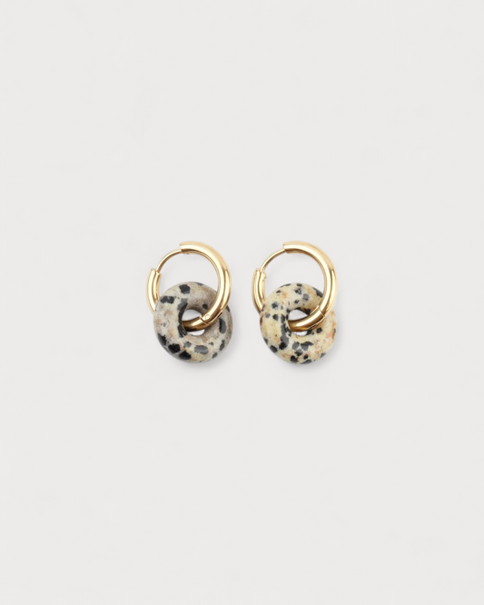 Femme - Pendientes - Piedra natural - Acero inoxidable