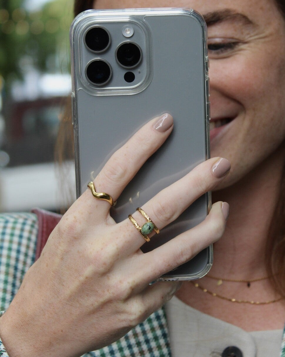 Waves - Anillo - Acero inoxidable - Ajustable