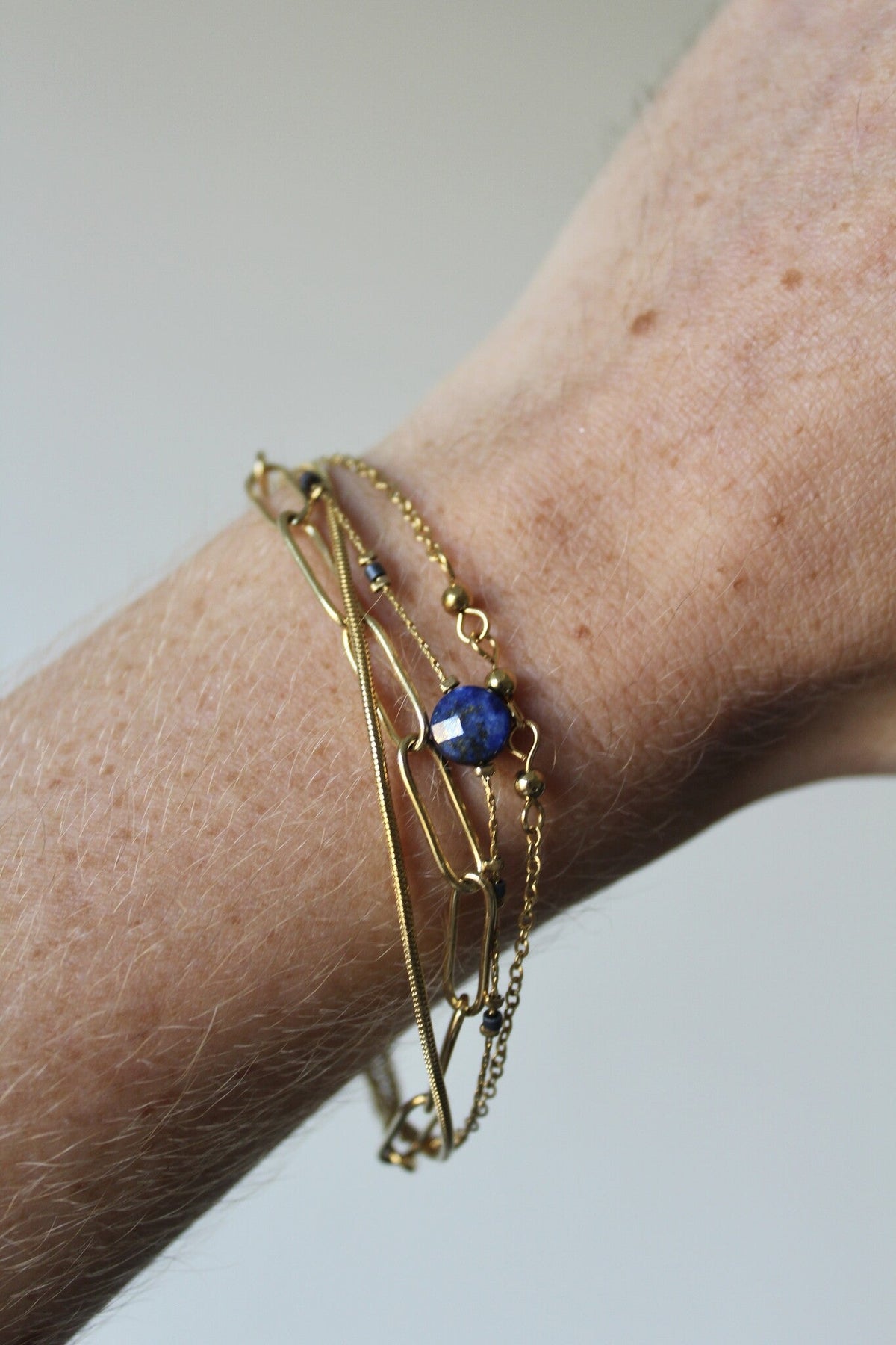 Eloise - Pulsera - Piedra natural - 4 capas - Acero inoxidable