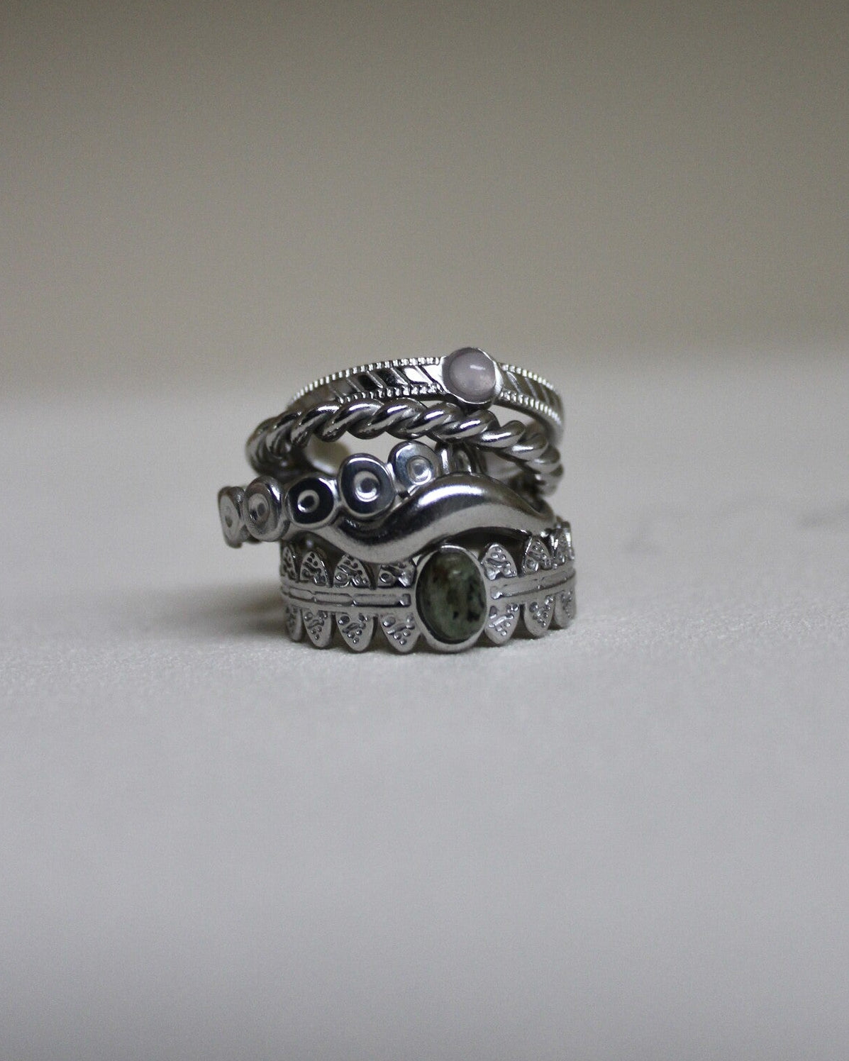 Waves - Anillo - Acero inoxidable - Ajustable