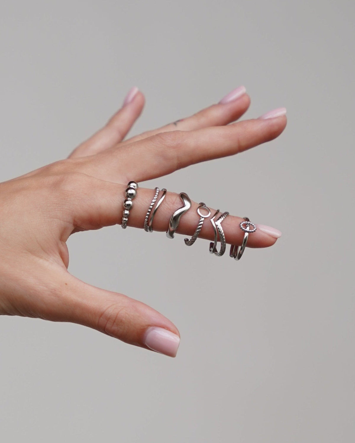 Waves - Anillo - Acero inoxidable - Ajustable