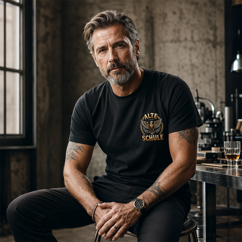 Urban Eagle 🦅 - Camiseta de hombre estampada de manga corta y cuello redondo