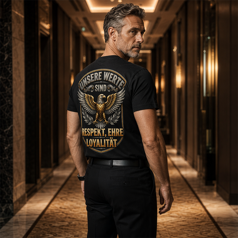 Urban Eagle 🦅 - Camiseta de hombre estampada de manga corta y cuello redondo