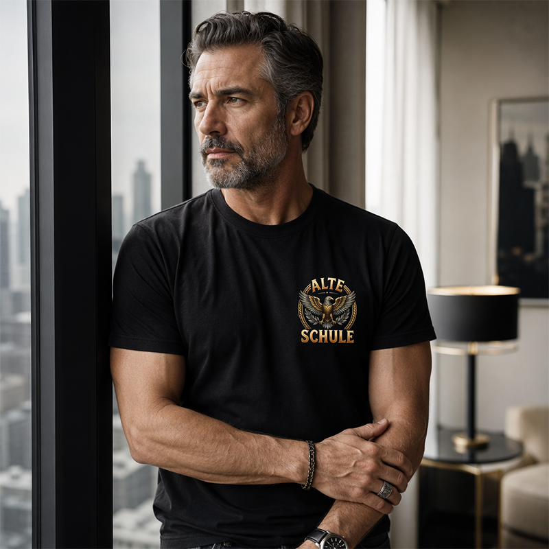Urban Eagle 🦅 - Camiseta de hombre estampada de manga corta y cuello redondo