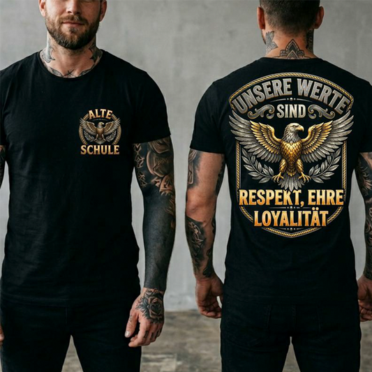 Urban Eagle 🦅 - Camiseta de hombre estampada de manga corta y cuello redondo