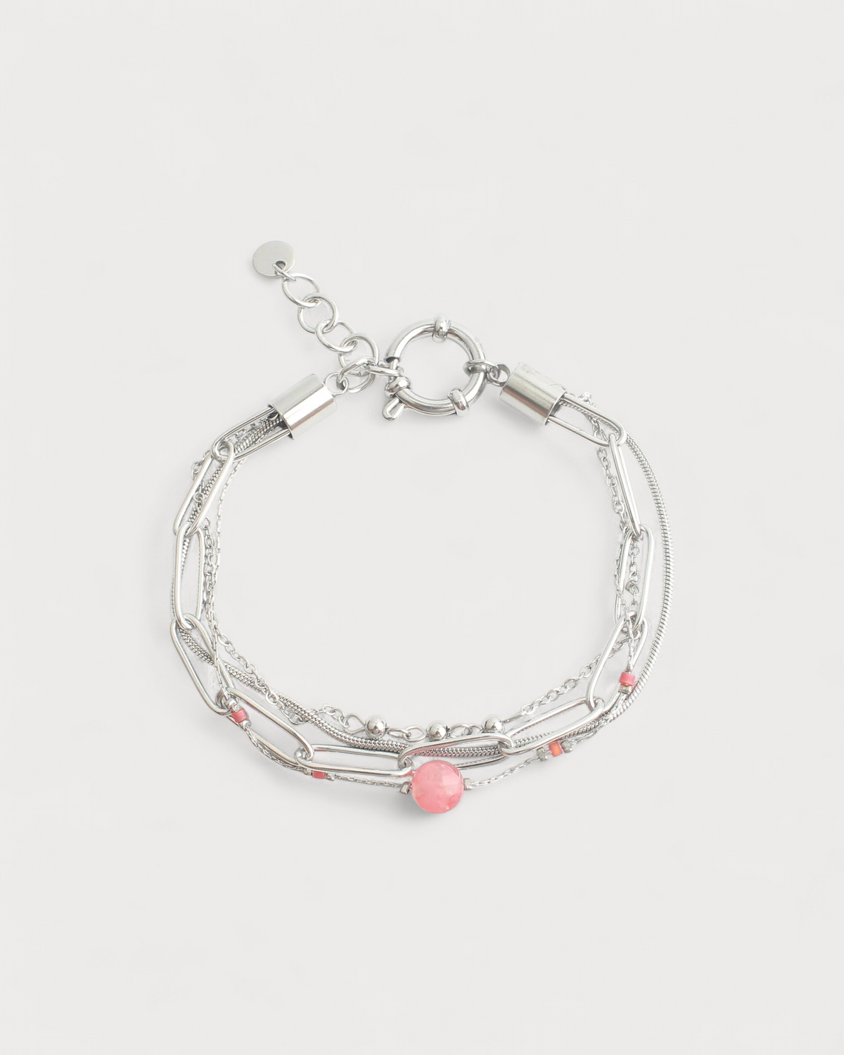 Eloise - Pulsera - Piedra natural - 4 capas - Acero inoxidable