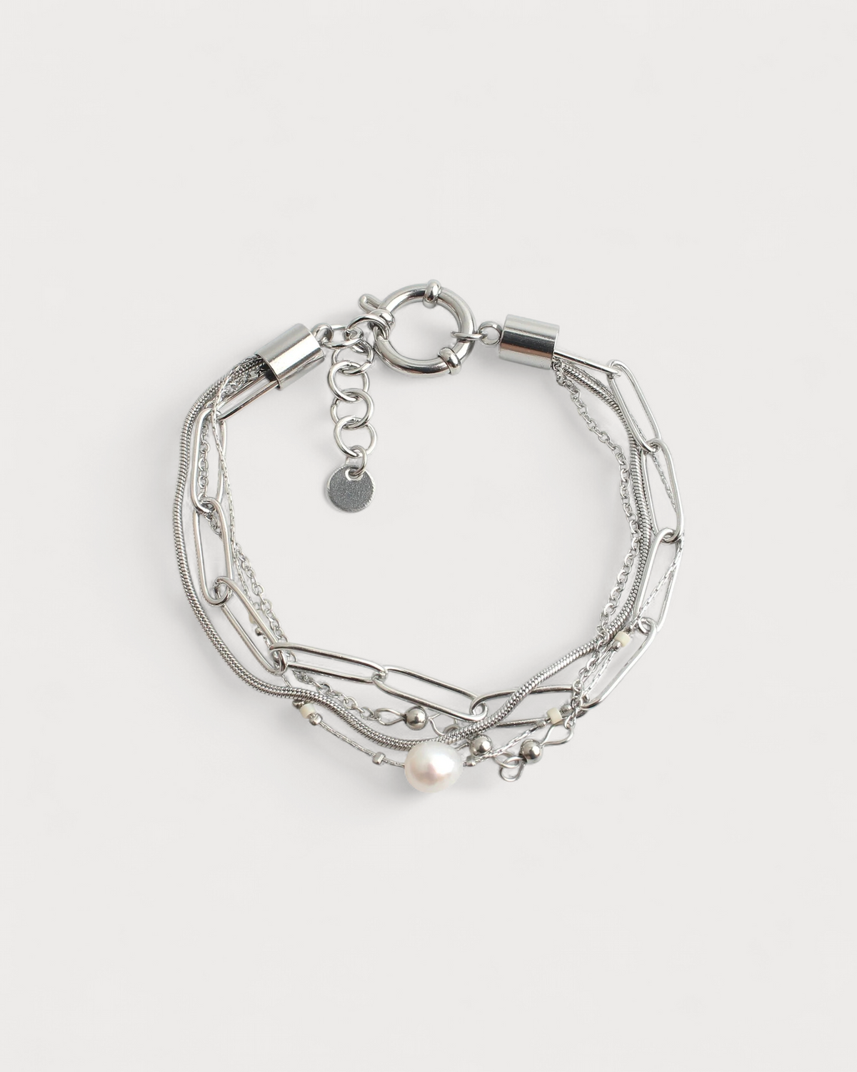 Eloise - Pulsera - Piedra natural - 4 capas - Acero inoxidable