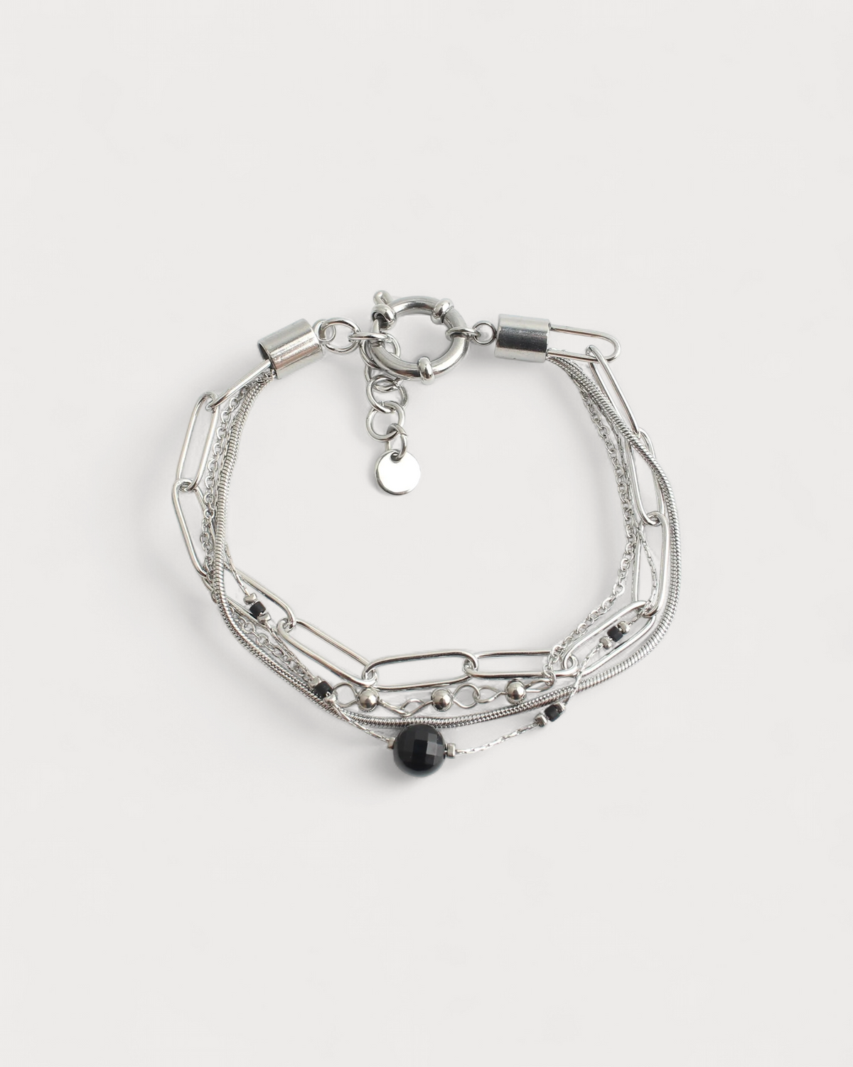 Eloise - Pulsera - Piedra natural - 4 capas - Acero inoxidable