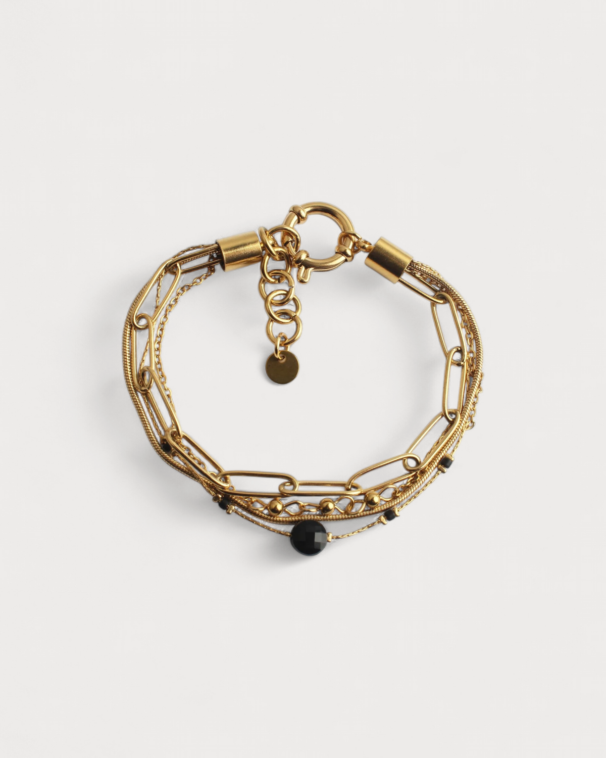 Eloise - Pulsera - Piedra natural - 4 capas - Acero inoxidable