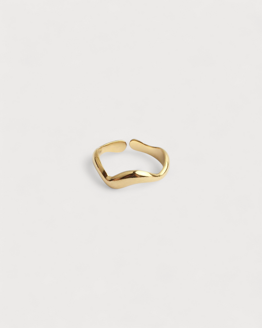 Waves - Anillo - Acero inoxidable - Ajustable